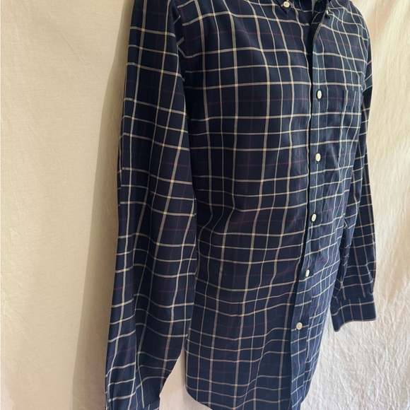 I-6 Men’s Brooks Brothers Black Cream & Red Plaid Dress Shirt Size L - Picture 5 of 16